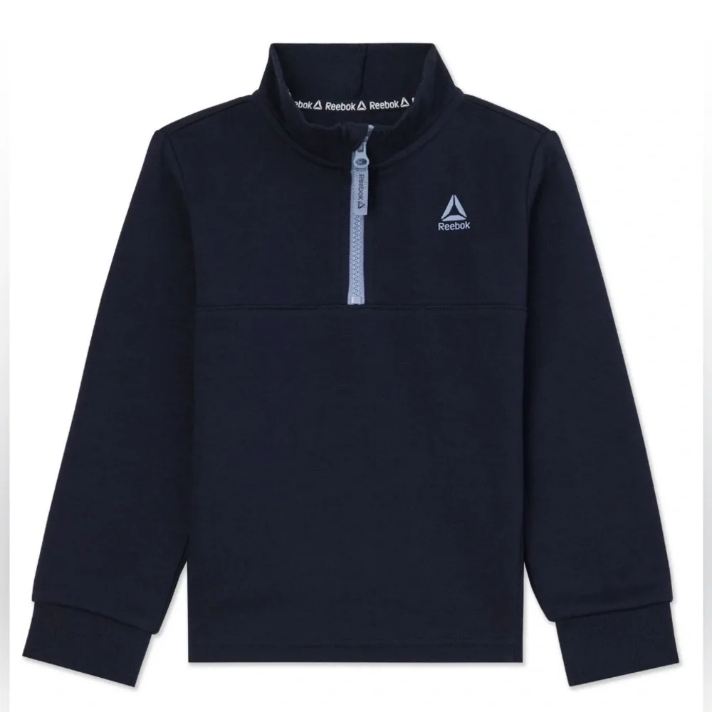 Reebok Toddler Unisex Half Zip Pullover and Jogger Set, 2 Piece - Picture 3 of 8